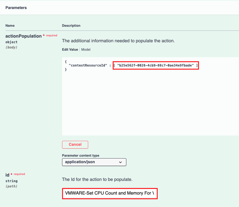 ActionParameters